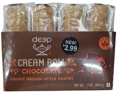 Deep Cream Rolls Chocolate - 4 Pieces (7oz)
