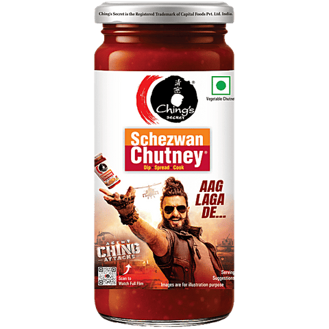 Ching's Secret Schezwan Chutney jar