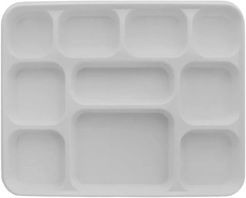 10 Compartment Rectangular Plastic Plates