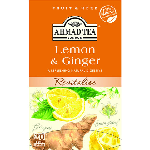 Ahmad Tea Lemon & Ginger - 20 Tea Bags – Tea