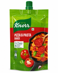 Knorr Pizza and Pasta Sauce 200g green spouted pouch with pasta and tomatoes