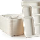 6 Compartment Rectangular Plastic Plates