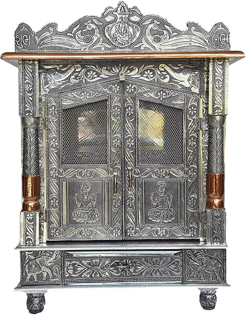 Aluminium & Copper Mandir Temple 9x18x18