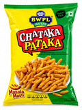 BWPL Chataka Pataka Masala Masti 50g yellow and green pack of spicy rice and corn sticks