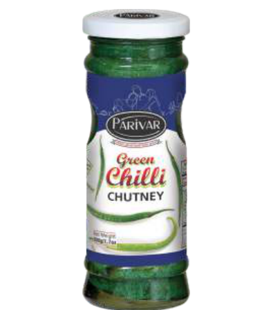 Parivar Green Chili Chutney - 220 g