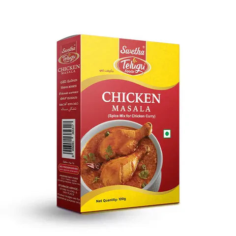 Telugu Foods Chicken Masala spice mix, 80 g