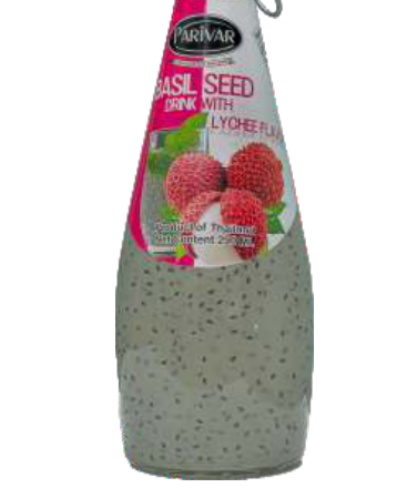 Parivar Basil Seed Drink Lychee - 290 ML