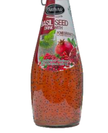 Parivar Basil Seed Drink Pomegranate - 290 ML