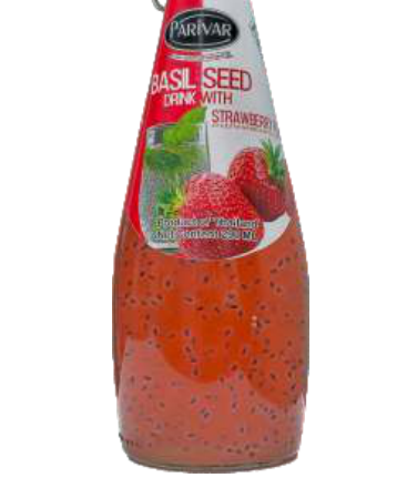 Parivar Basil Seed Drink Strawberry - 290 ML