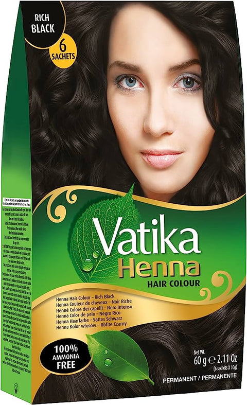 Dabur Vatika Heena Hair Colour Rich Black - 2.11oz
