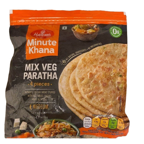 Haldiram Mix Veg Paratha 400g – Frozen Breads