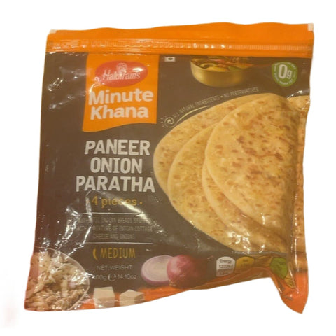 Haldiram's Paneer Onion Paratha (Frozen), 4 Pieces, 400g – Frozen Breads