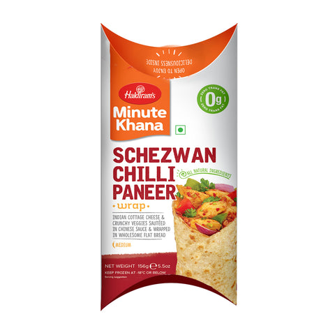 Haldiram Wraps Schezwan Chilli Paneer 156g – Frozen Snacks