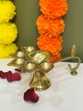 Brass panch aarti pancharti diya