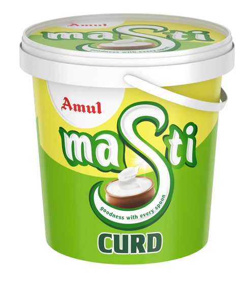Amul Masti Whole Milk Yogurt (Dahi) – 2 kg / 4.4 lb tub