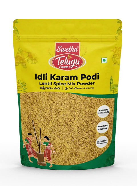 Telugu Foods Idli Karam Podi spicy idly chutney powder, 100 g pack