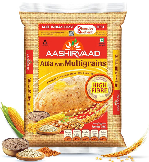 Aashirvaad Aashirvaad Whole Wheat Multigrain Flour B – 10lb – Flours