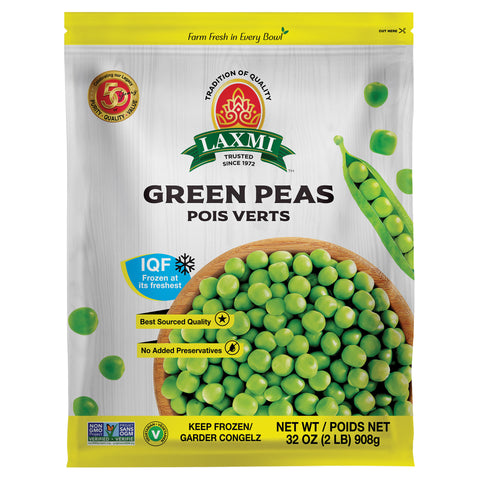 Laxmi Frozen Indian Green Peas – 908gm – Frozen