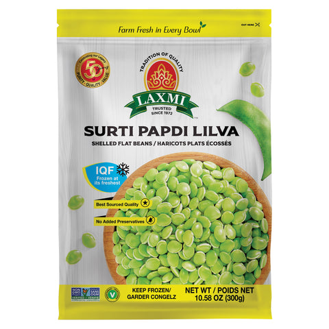 Laxmi Frozen Surti Papdi Lilva – 300gm – Frozen