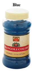 Dark blue rangoli colour powder 1lb jar