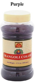 Purple rangoli colour powder 1lb jar