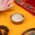 Vibhuti sacred ash in copper bowl for pooja