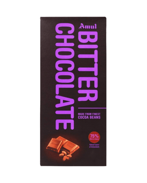Amul Bitter Chocolate 75% Plain – 150 g