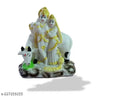 Car Idol Radha Krishna with Cow - Medium