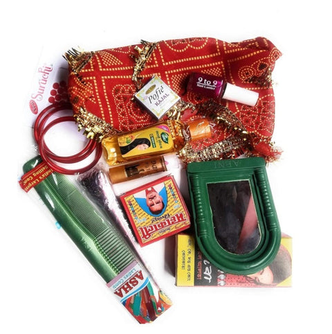 Mata ka shringar set with chunri, bangles and sindoor