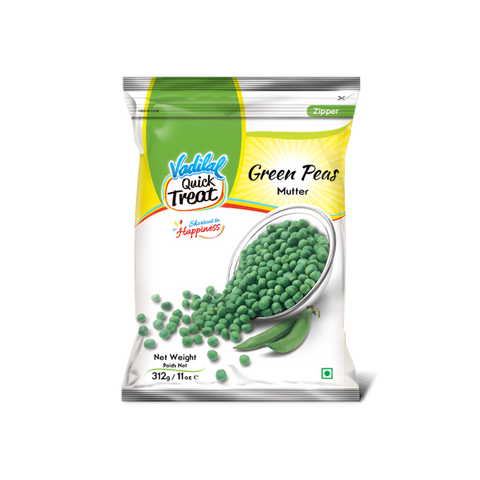 Vadilal Green Peas (Mutter) frozen 312g pack