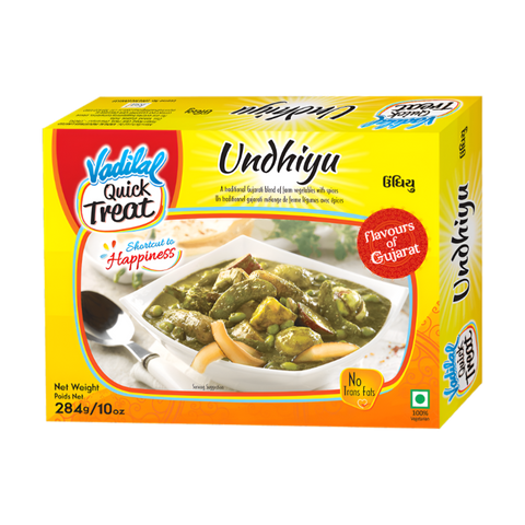 Vadilal Undhiu frozen ready-to-eat 284g pack