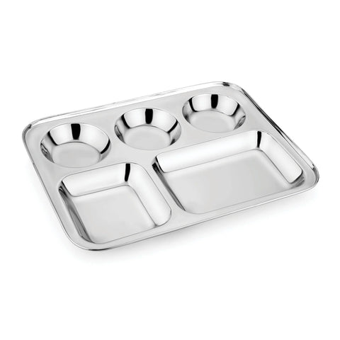 Stainless Steel Compartment Tray Rectangle