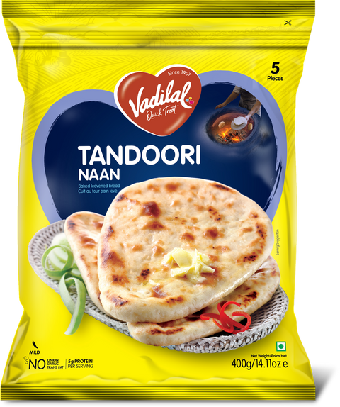 Vadilal Plain Naan 80g 5-pack