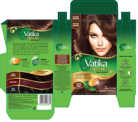 Dabur Vatika Henna HC Natural Brown 2.11 Oz – Hair Color